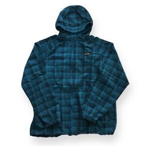 Patagonia Kids’ blue plaid nylon lightweight jacket